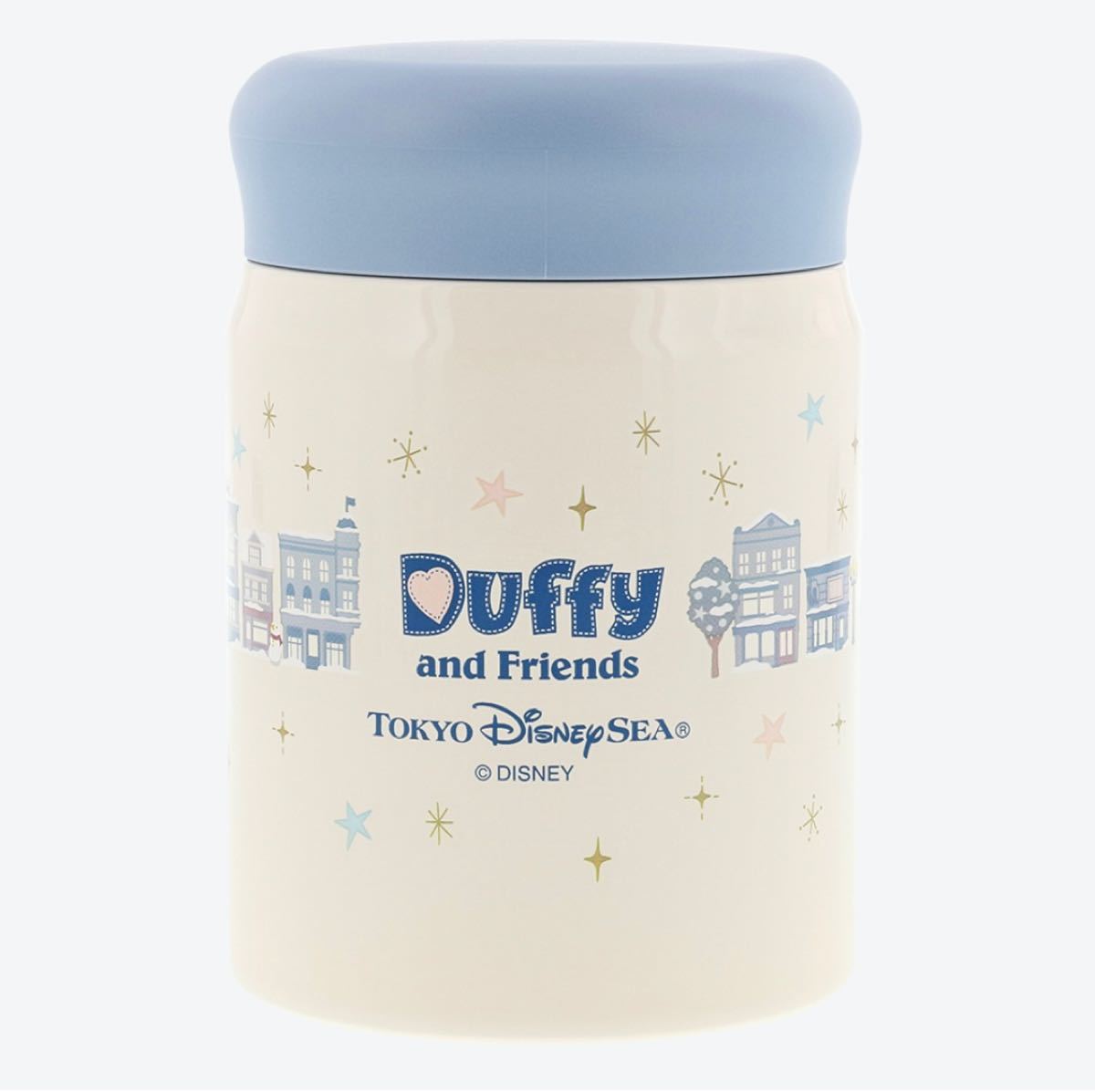 東京迪士尼樂園限定 Duffy & Friends Winter Twinkling Town系列雙層真空保溫湯壺 320ml