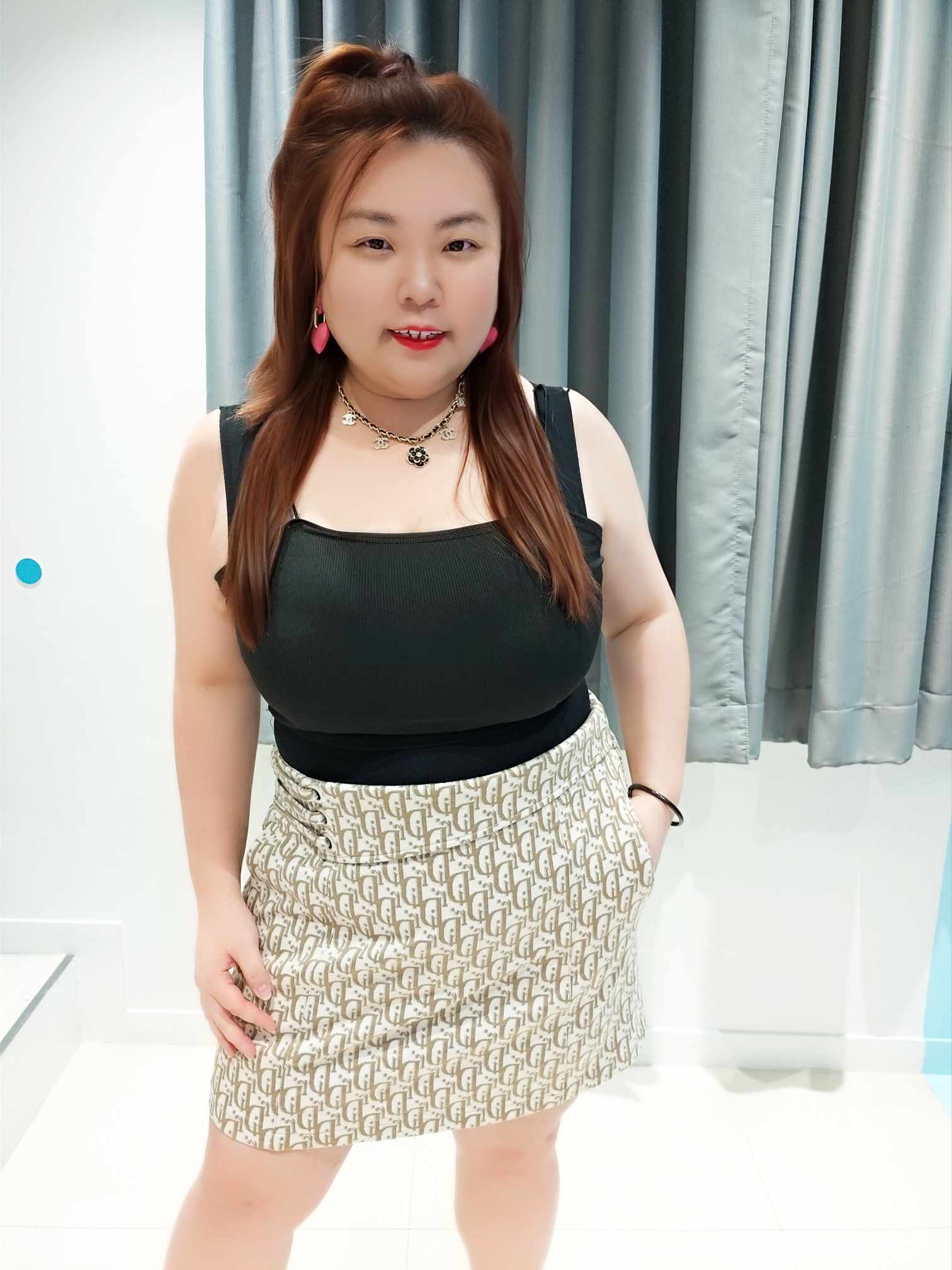 ENF05 E325612B 字母设计款裤裙