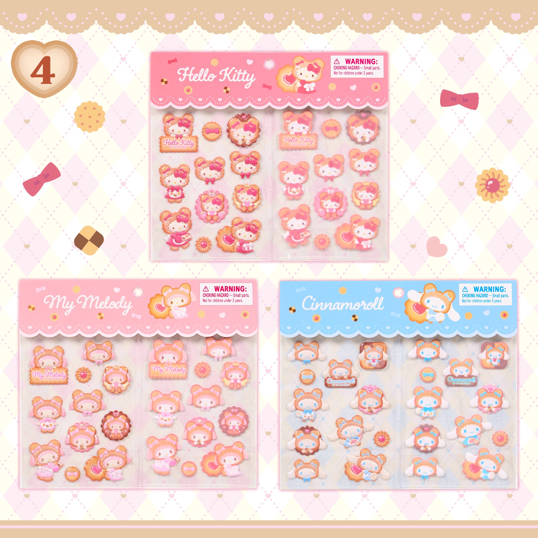 🌸 【預訂】Cookie Bear Series-No.4-Sticker Set