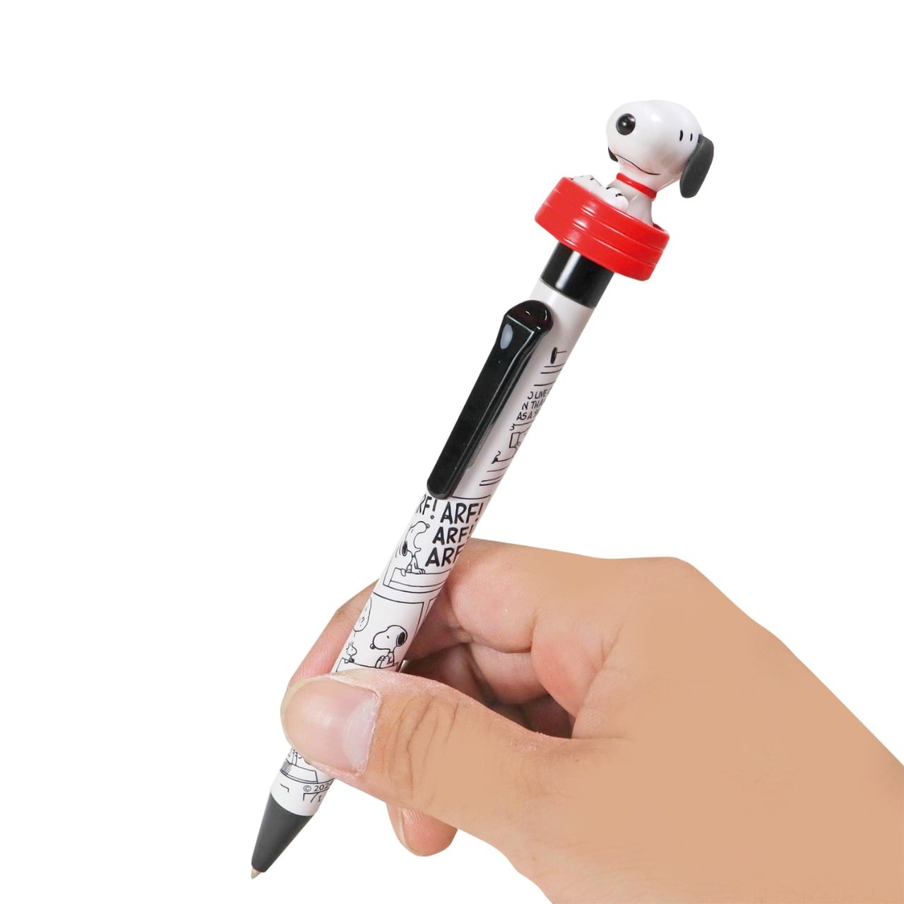 Snoopy 史努比 日本製 黑色 原子筆 按掣Snoopy耳仔會郁動 (ES533BK)