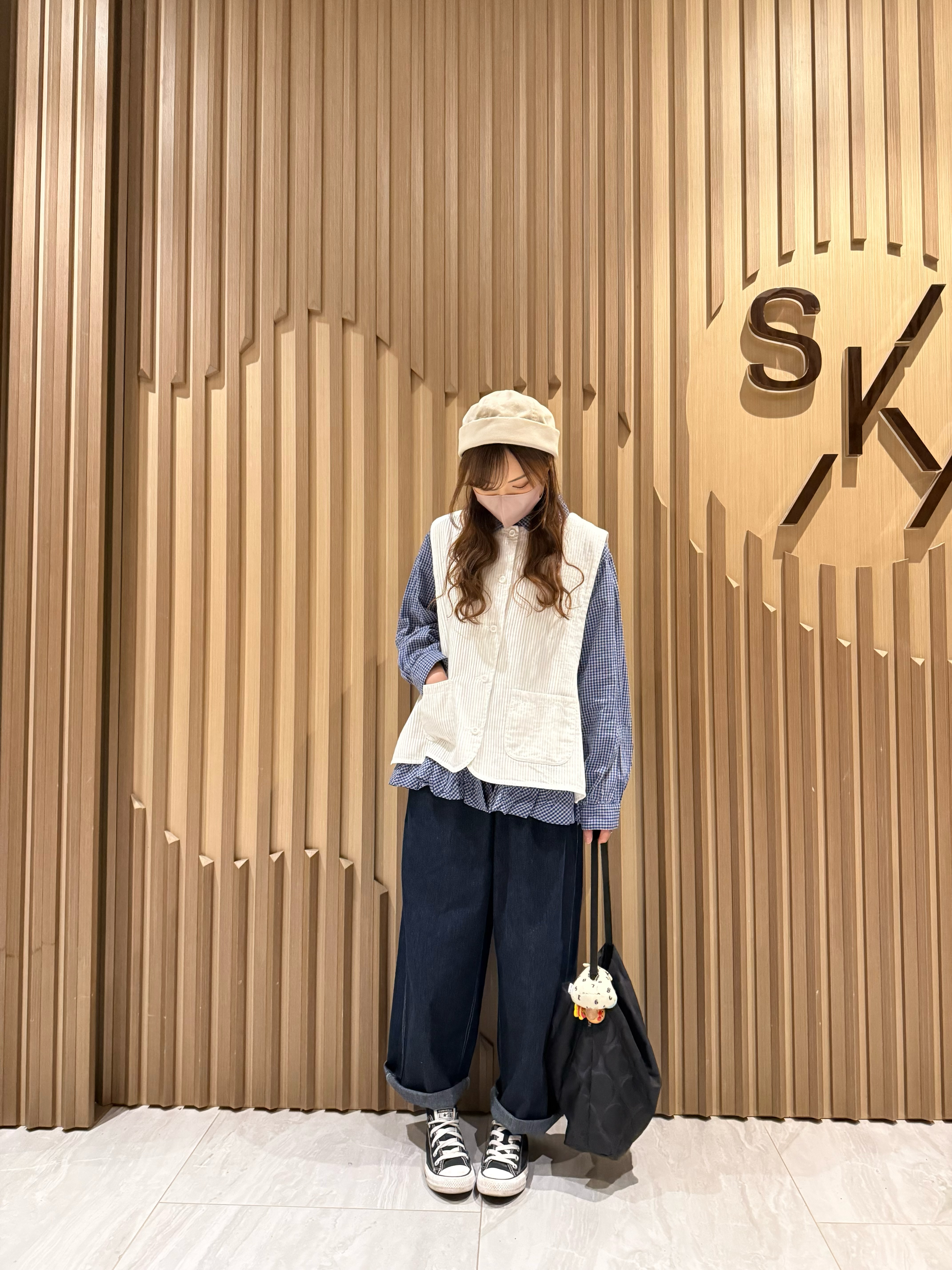 明線直腳牛仔褲