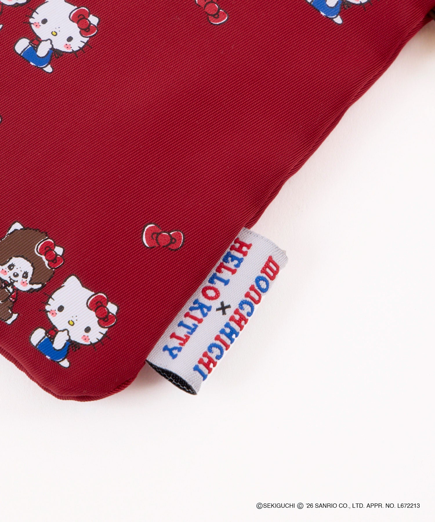 🎀【預訂】Monchhichi × Hello Kitty Pattern Pouch B