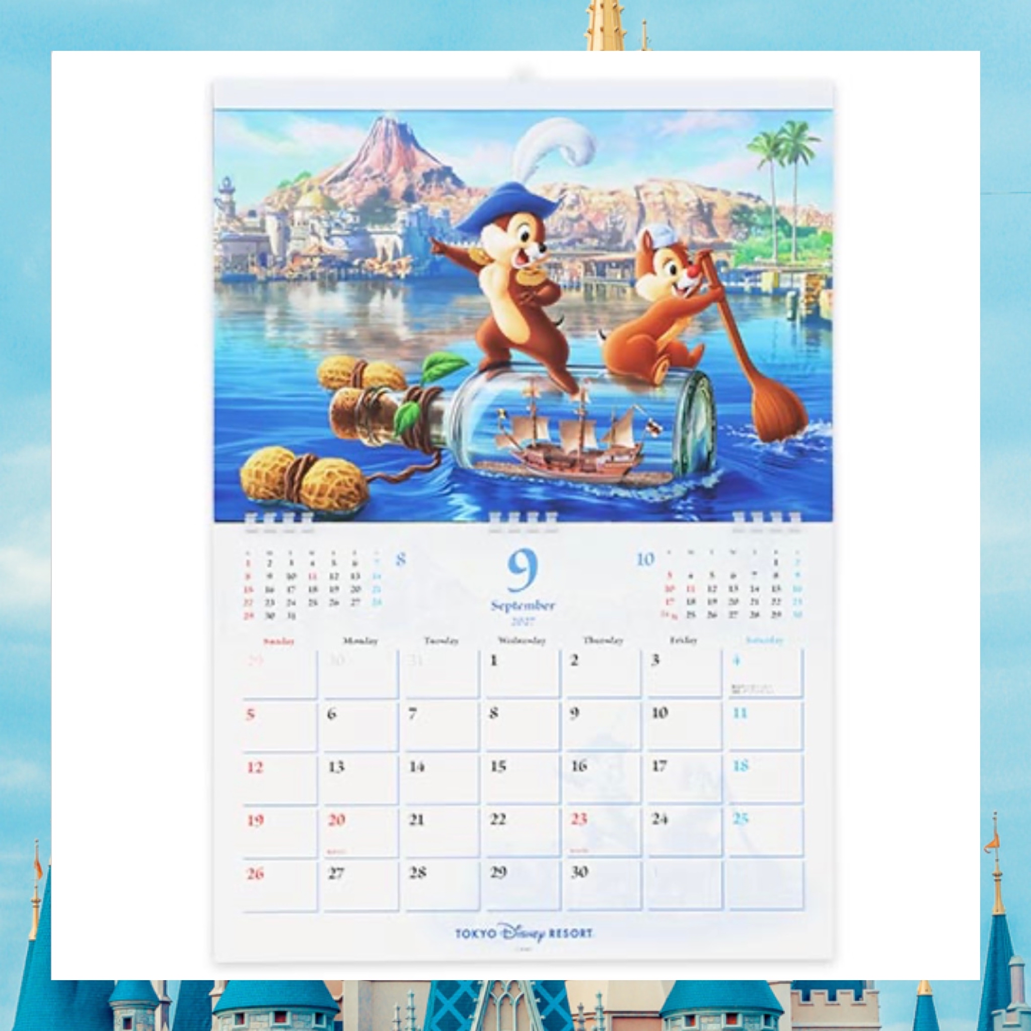 ：日本：DISNEYLAND園區產品 13/8 日本發賣 2027 掛牆月曆