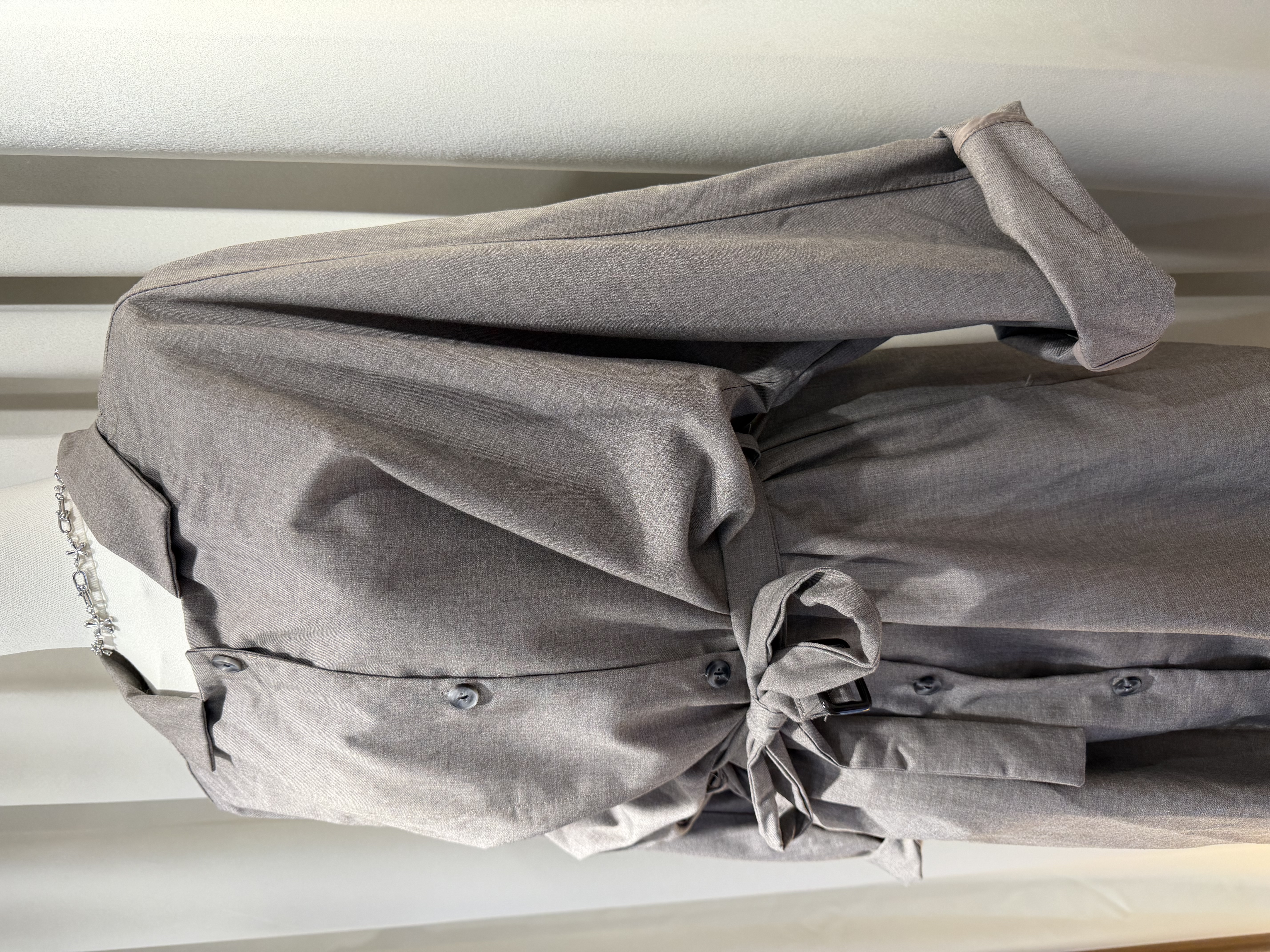 靚料優雅繫帶連身洋裝