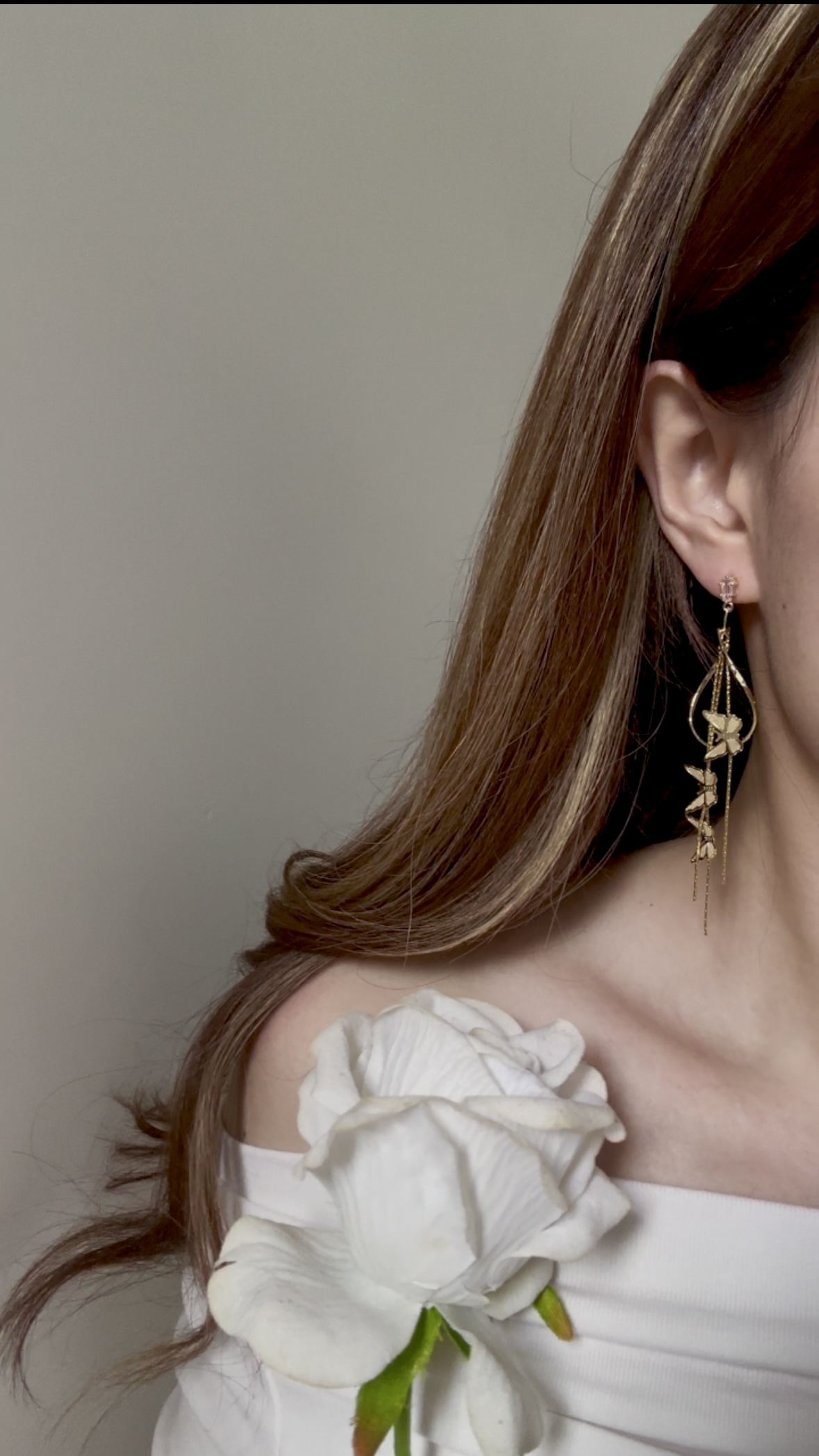 漸變藍蝴蝶流蘇耳環🦋