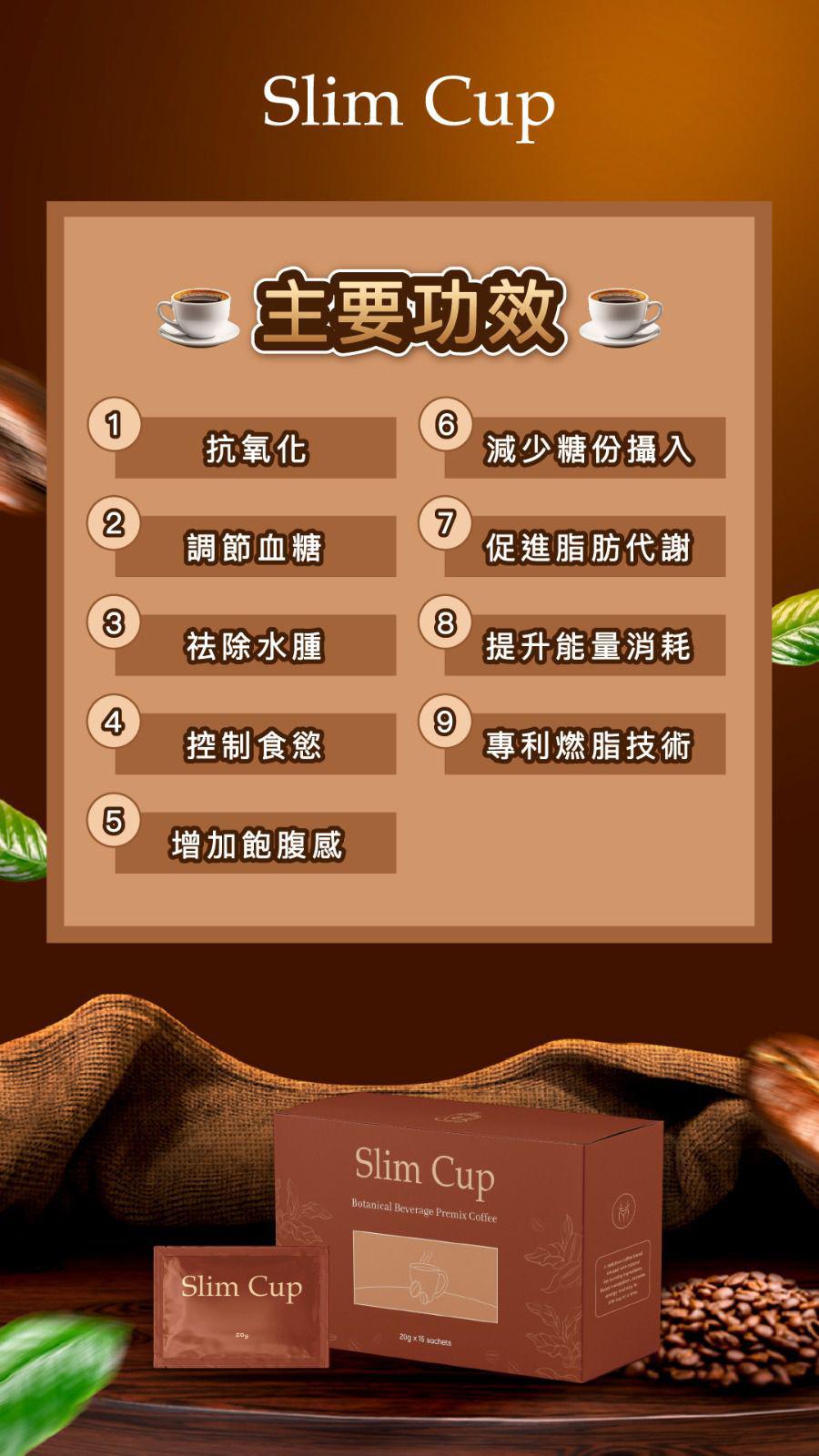 Slim Cup燃脂專利 咖啡(1盒15包)