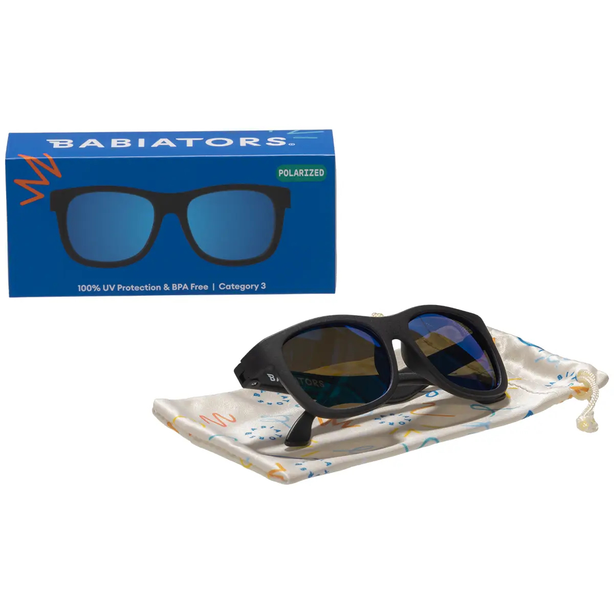 Jet Black Polarized Navigator | Cobalt Mirrored Lens
