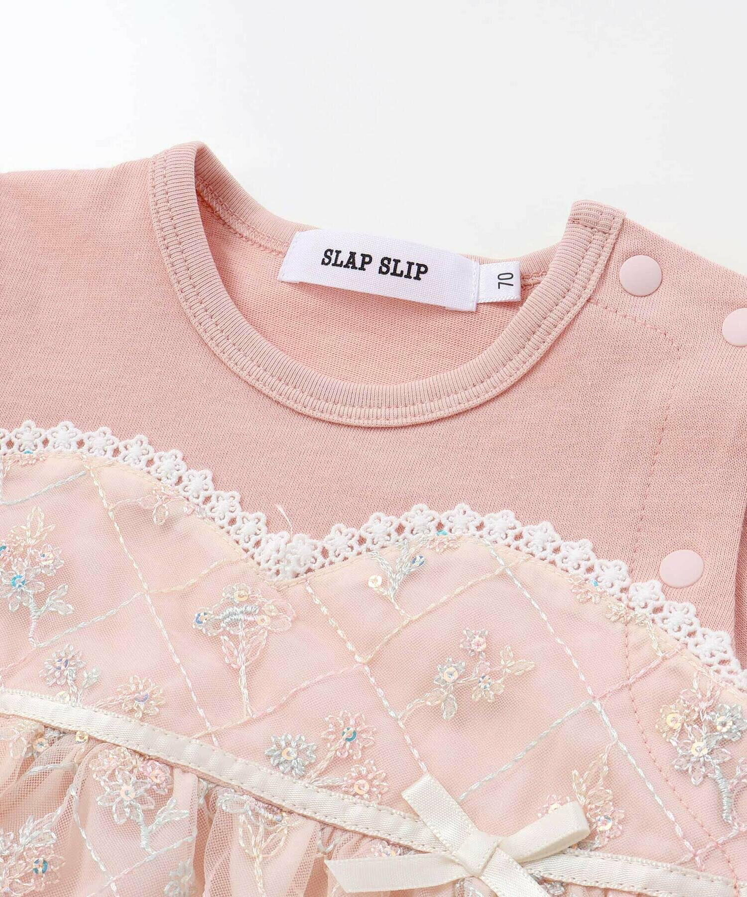 🇯🇵預訂 日本直送🇯🇵Slap Slip Baby兩色胸衣式花卉薄紗短袖包屁裙