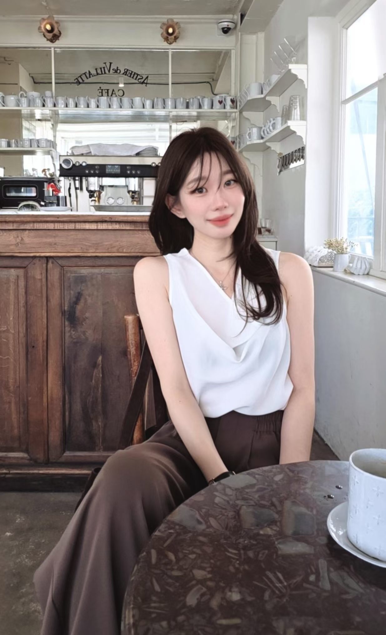 Elegant draped top 