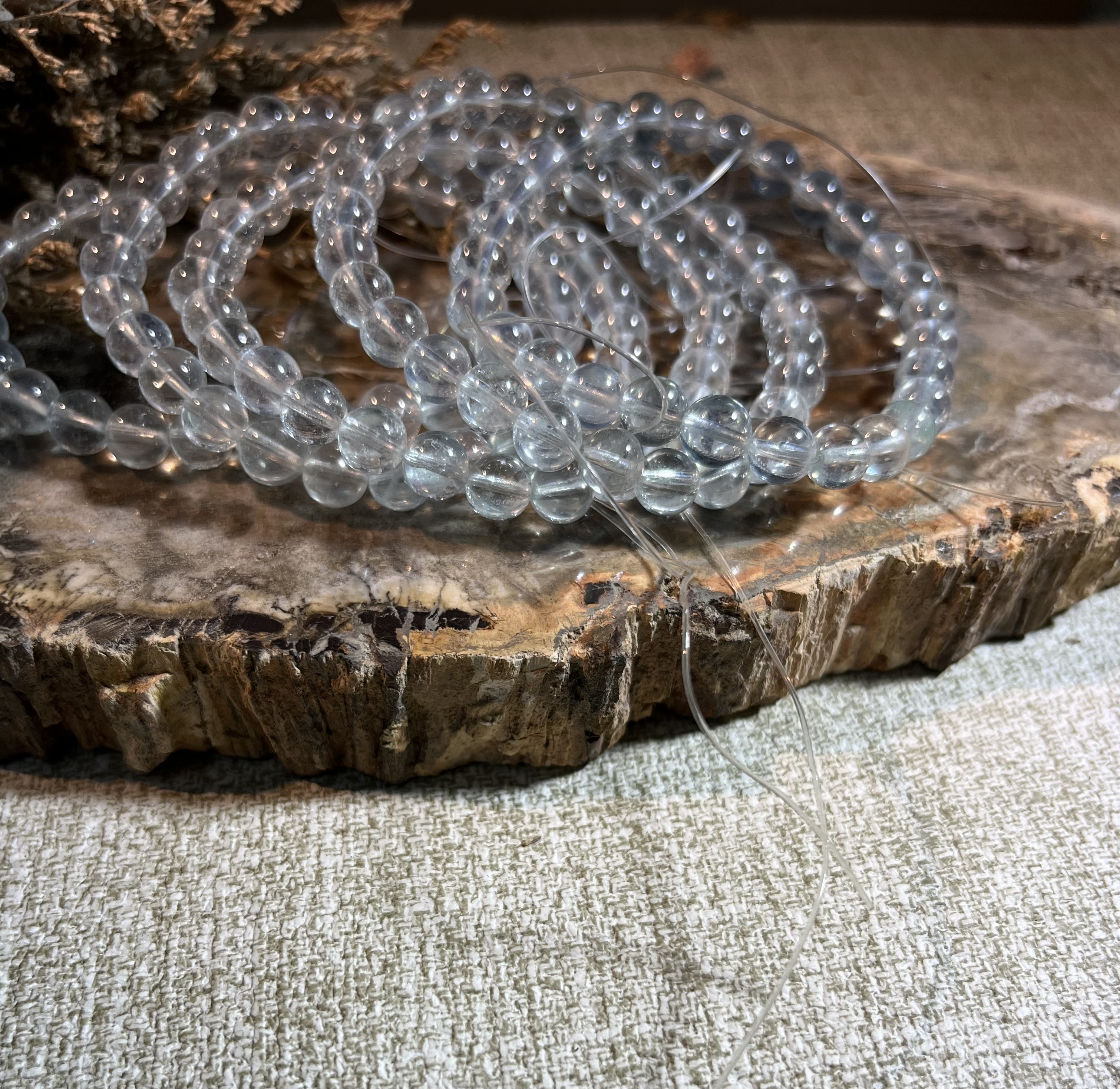 冰透綠海藍寶 6m+