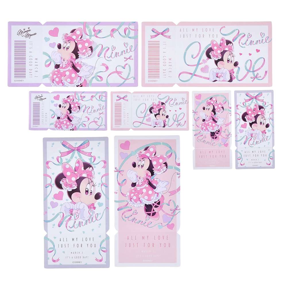 🎀【預訂】 Minnie Day Minnie & Mickey Sticker With File 
