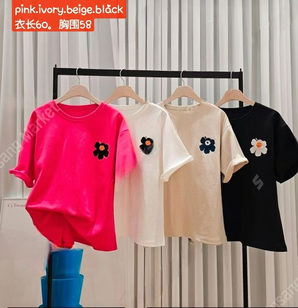 AQ poppy flower tee