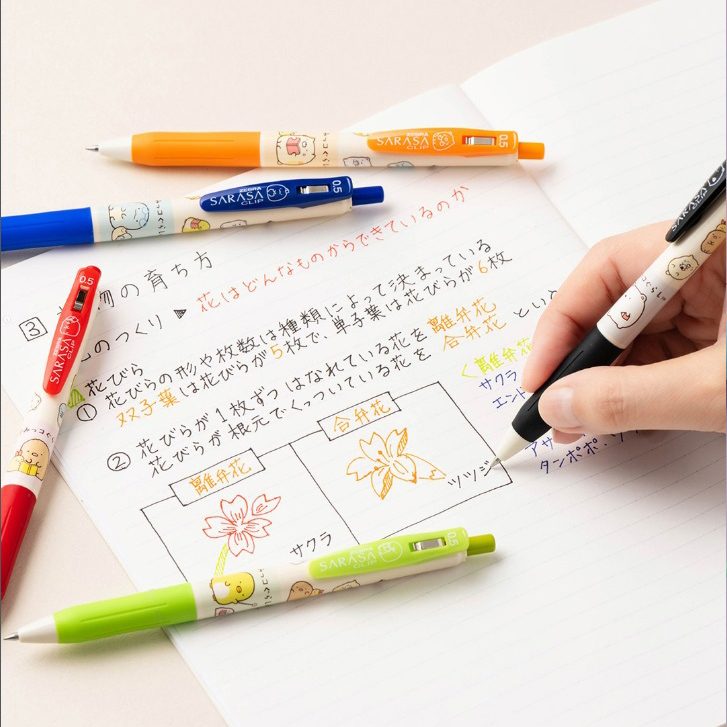 現貨｜【5色套裝】限定 San-X 角落生物 Sumikko Gurashi 日本製 Zebra SARASA CLIP 0.5mm 啫喱筆 套裝 (JJ29-SG-5CA)