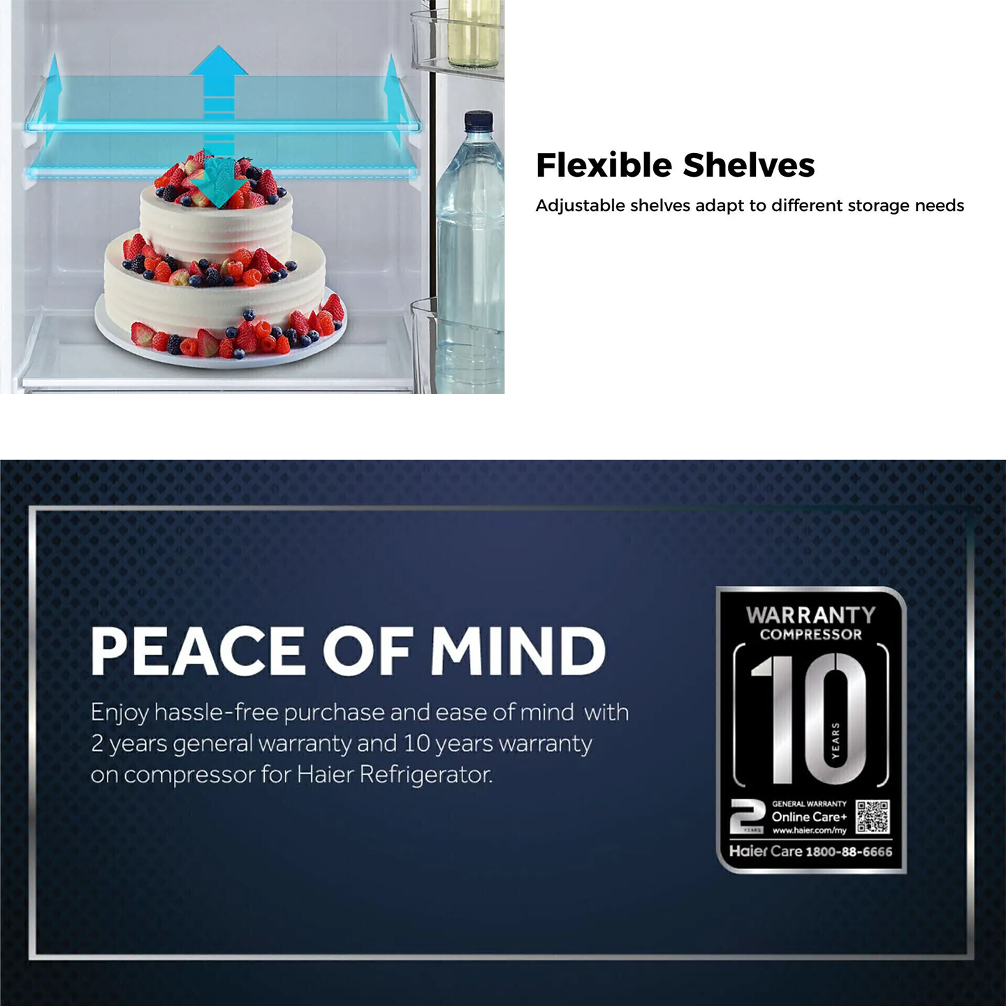 Haier 240L 2-Door Refrigerator Black (HRF-T240XM)