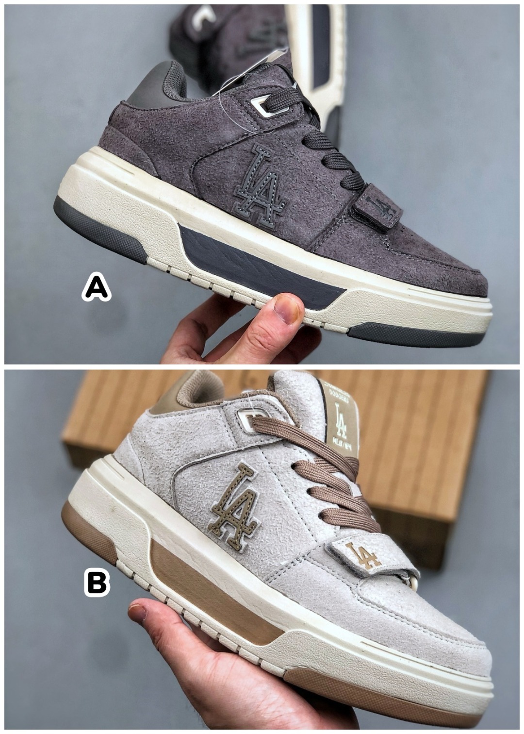 MLB 厚底增高絨面休閒鞋