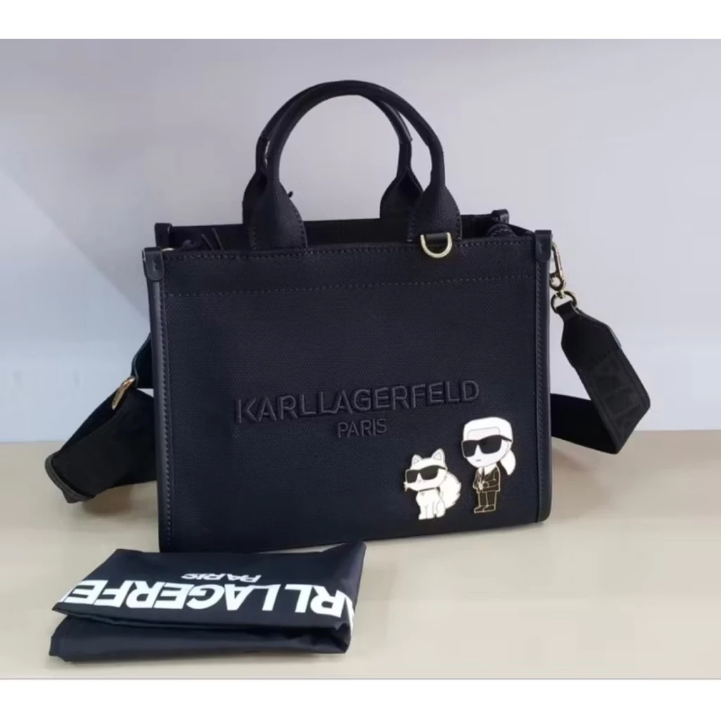 香港現貨Karl Lagerfeld Paris 帆布手提包黑色