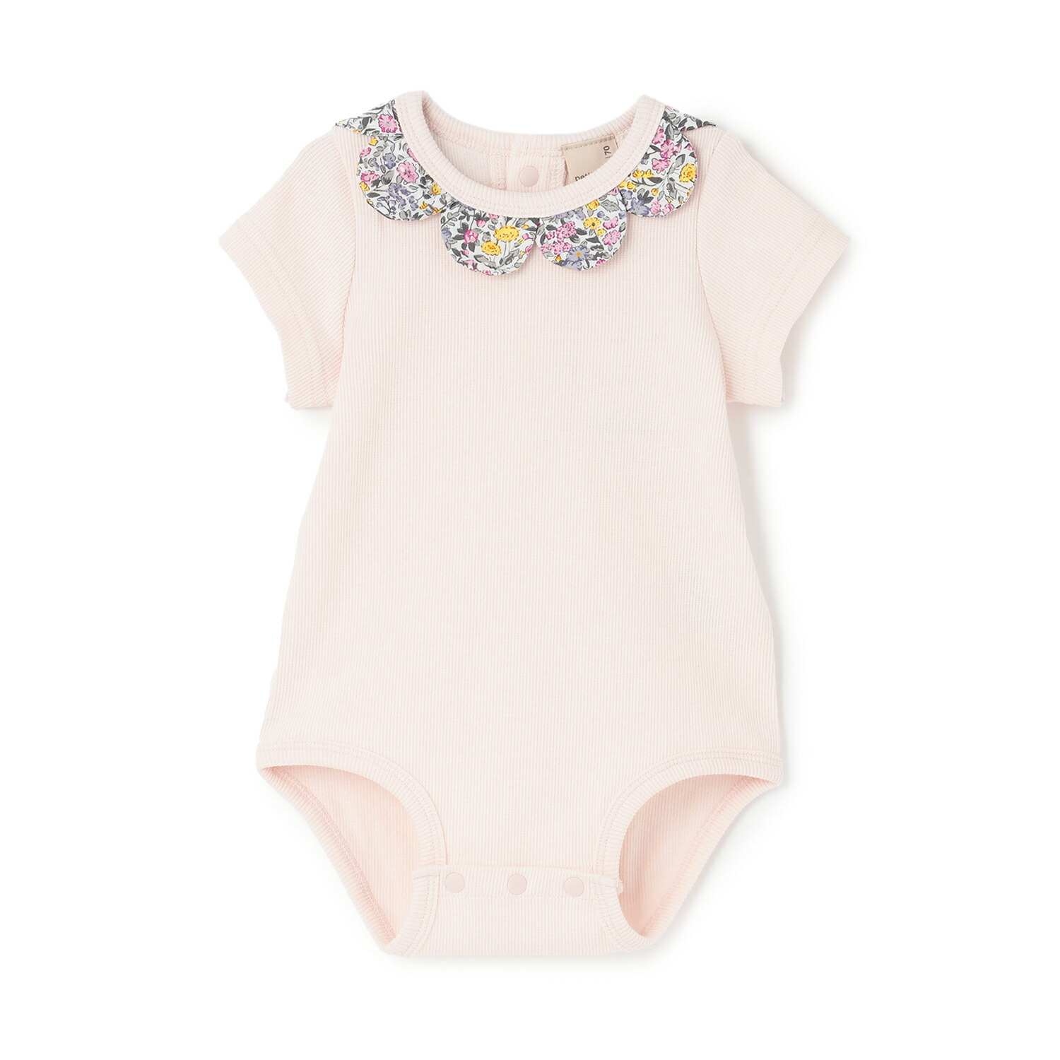 🇯🇵預訂 日本直送🇯🇵Petit Main四色扇形領短袖包屁衣