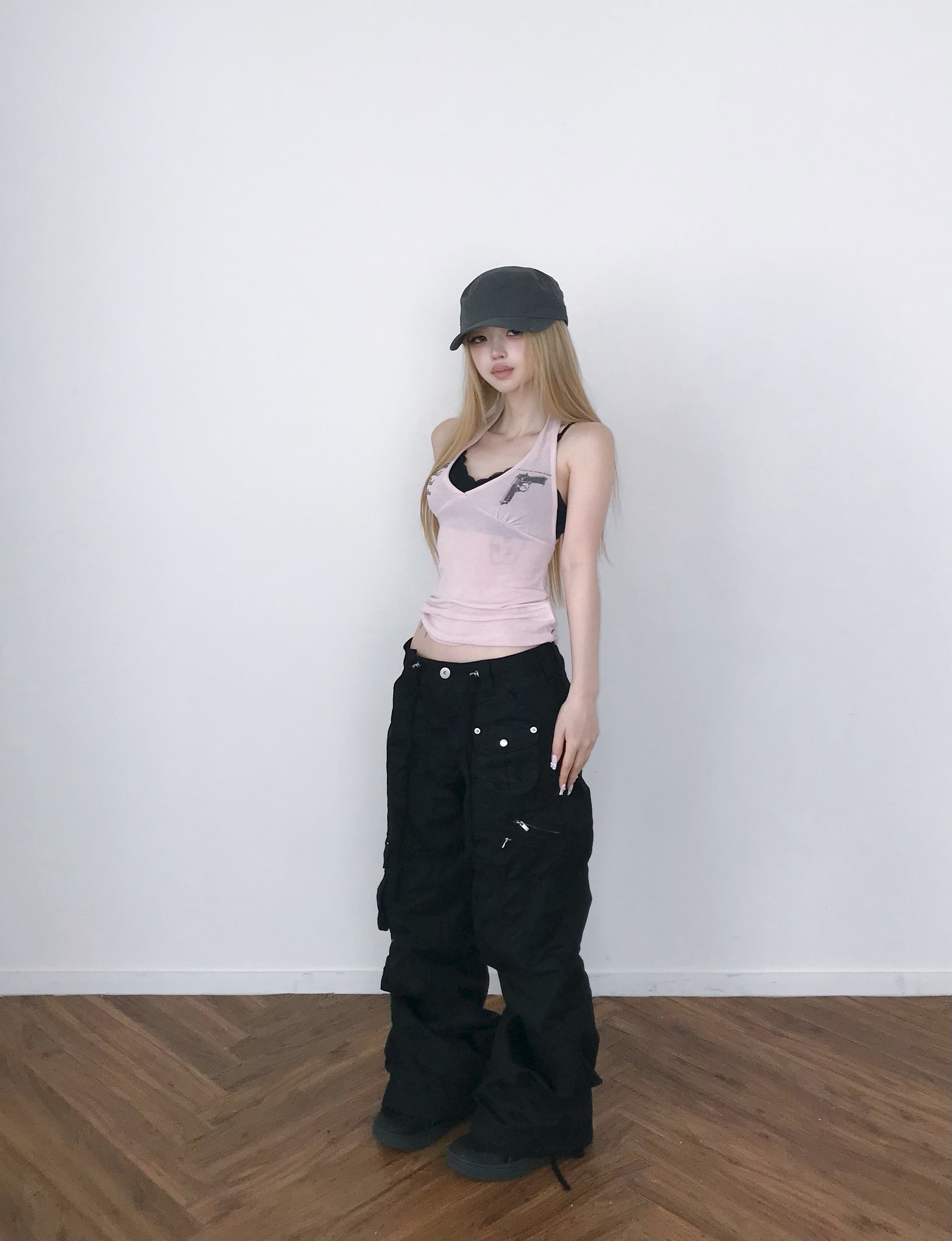Retro Low-Rise Loose Cargo Pants