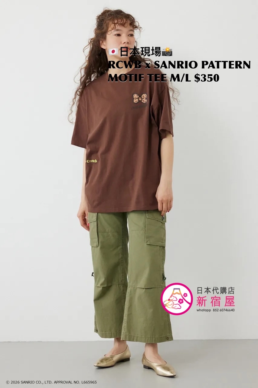 RODEO CROWNS WIDE BOWL x SANRIO PATTERN MOTIF T-SHIRT