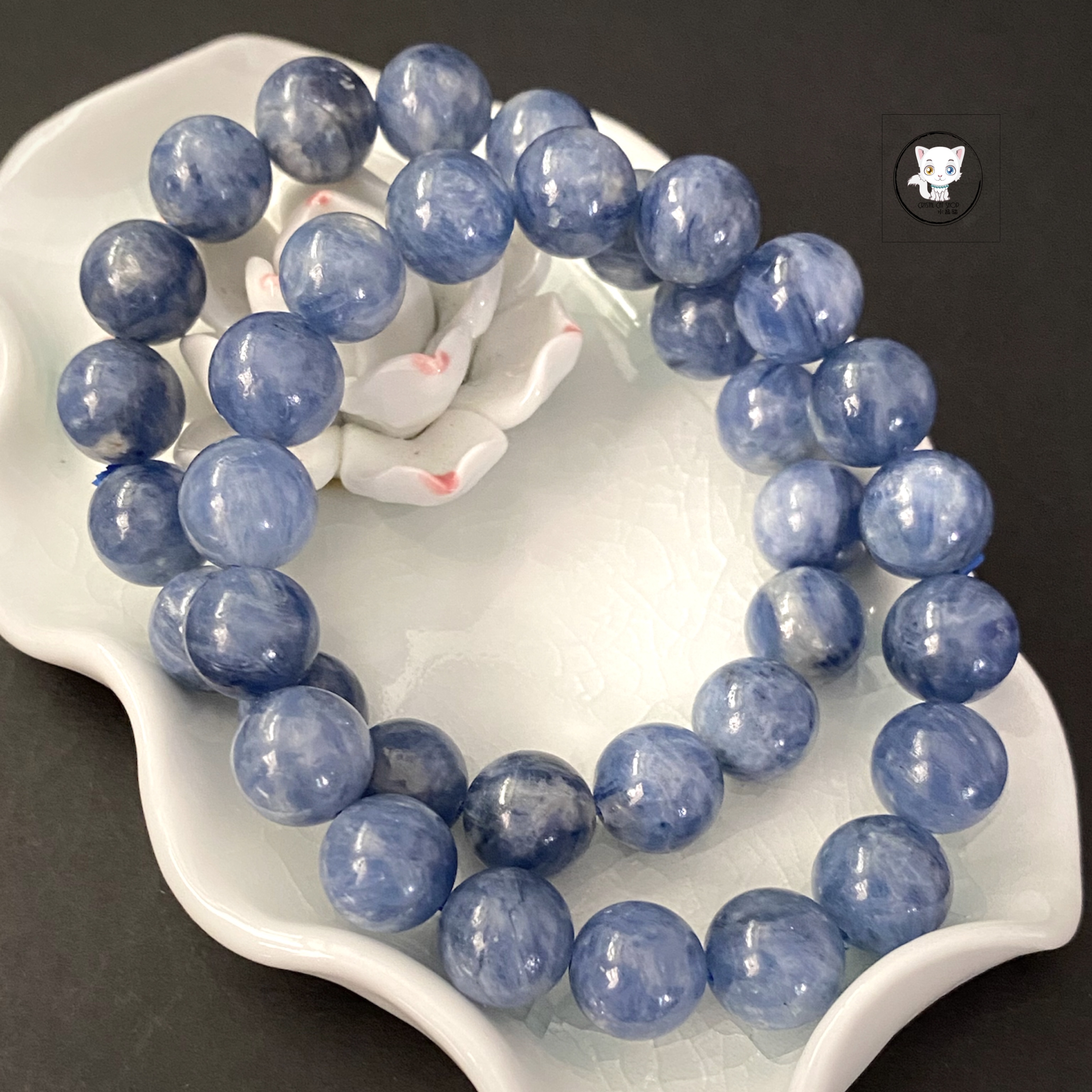 美國原色藍晶石手鏈 11mm