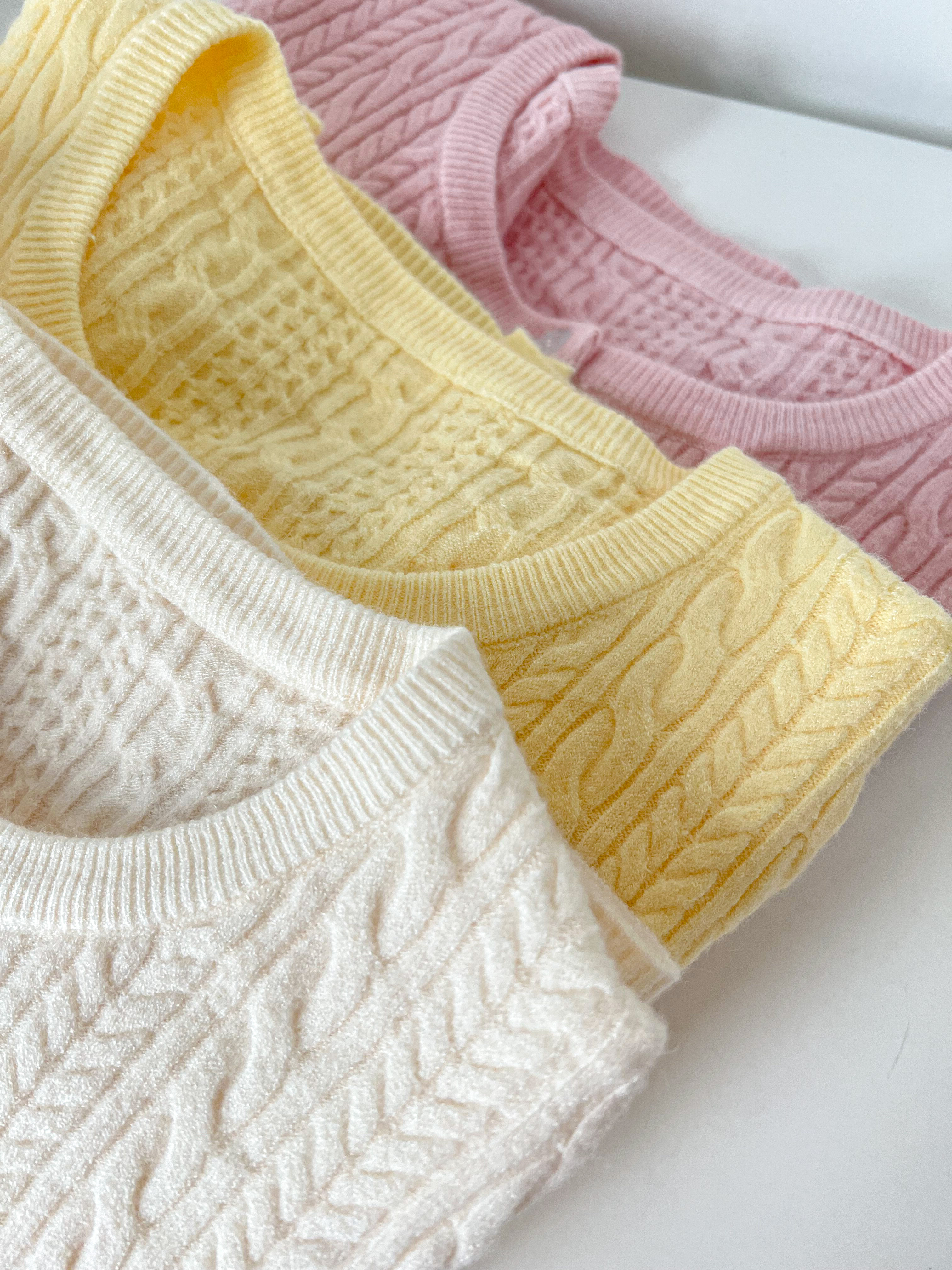 Oni Twist Knitting Top 韩系ONI针织麻花小开衫 ( 3 colour )