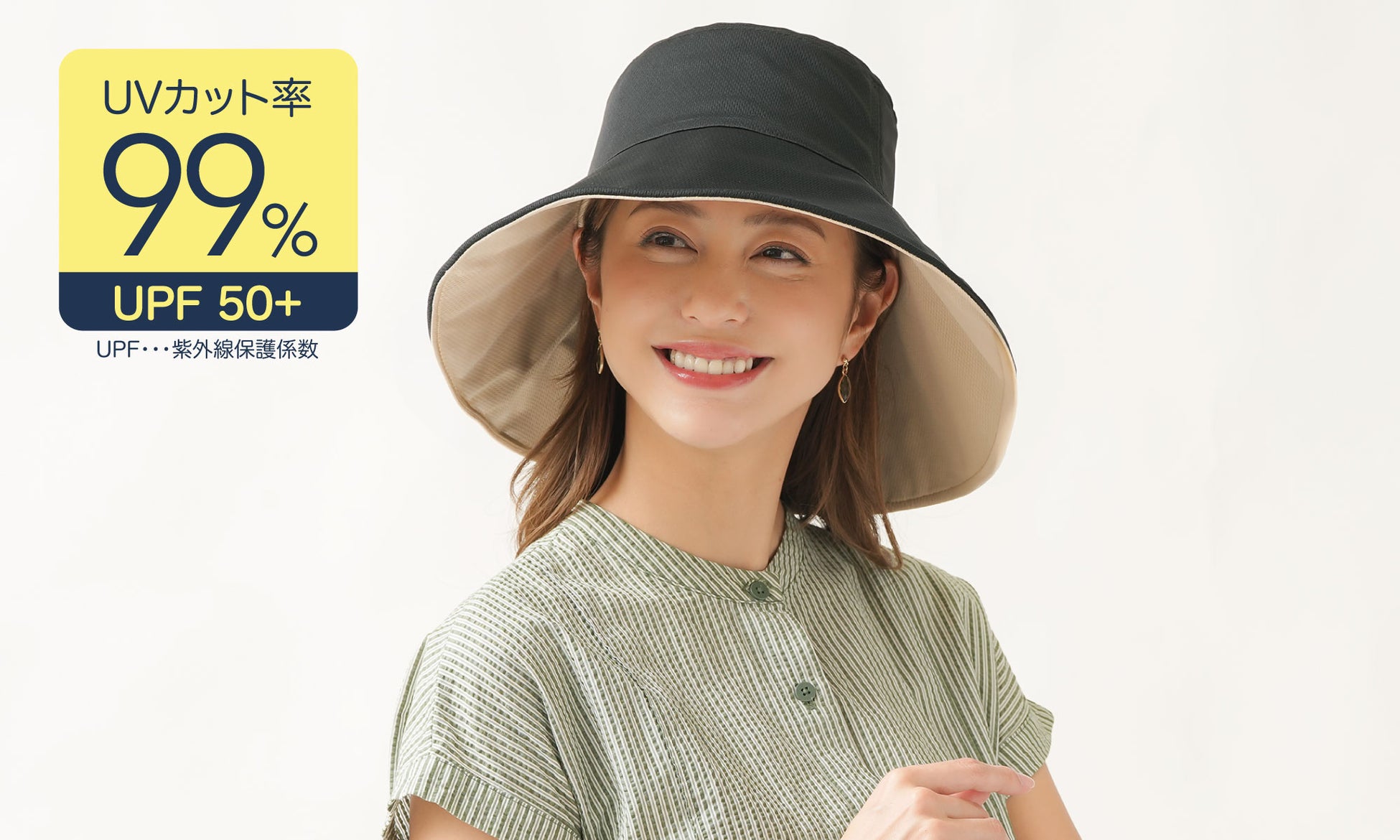 日本 Needs Labo 防紫外線99% 可折疊雙面帽 平行進口