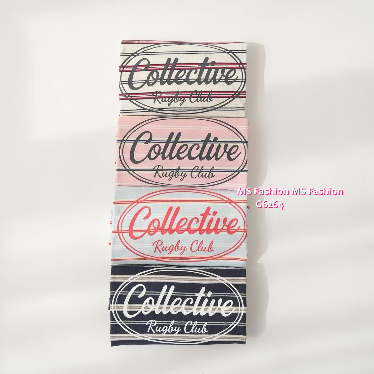 G6264 韓國🇰🇷靚色橫間tee仔