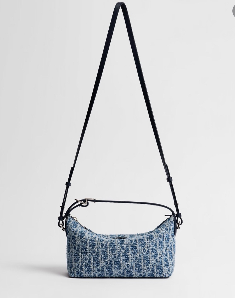 Dior Nomad 小袋 藍色 Dior Oblique 緹花