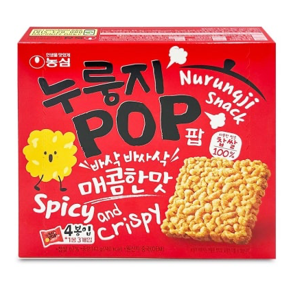 韓國 農心 辣脆鍋巴 爆米花脆片｜Spicy and Crispy Nurungji Snack Gluten Free