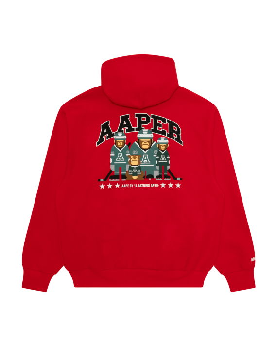 AAPE AAPER embroidered hooded baseball jacket (D395XXR)