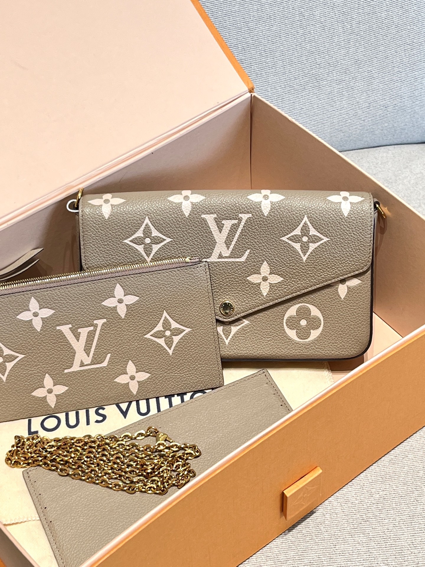 【預訂貨品】LV大象灰純皮三合一💳芯片款