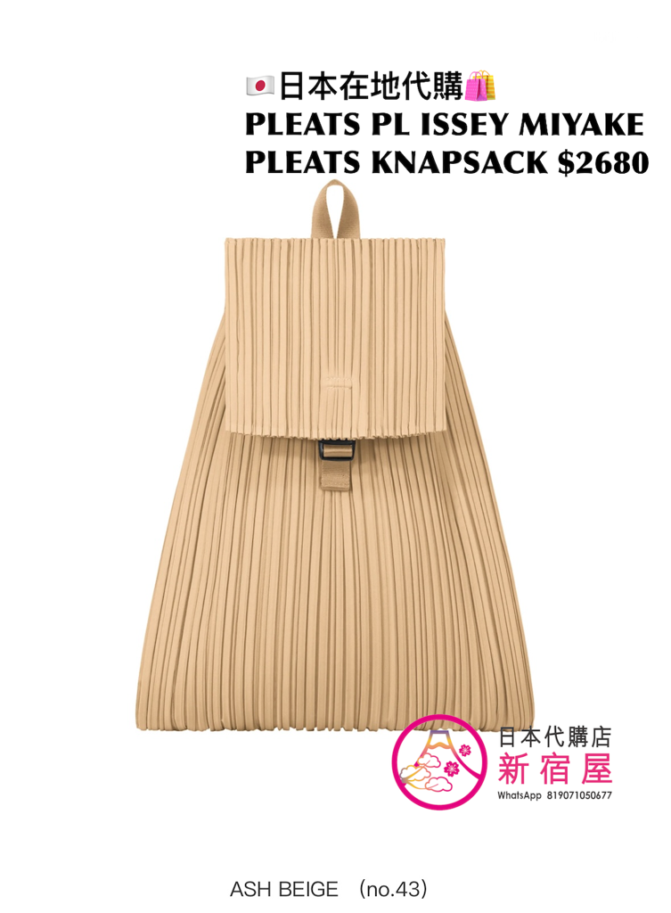 PLEATS PLEASE ISSEY MIYAKE PLEATS KNAPSACK 