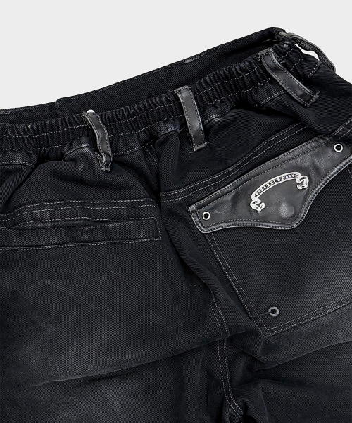 Distressed Convertible Cargo Pants - Black - 디스트레스드 컨버터블 카고 팬츠 - 블랙