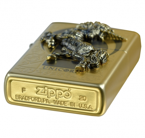 Zippo - ZBT-1-32A /ZA-1-32A 韓版 獨角獸（金色）防風打火機 | ZIPPO 指定授權經銷商 | 美國製造 | 收藏