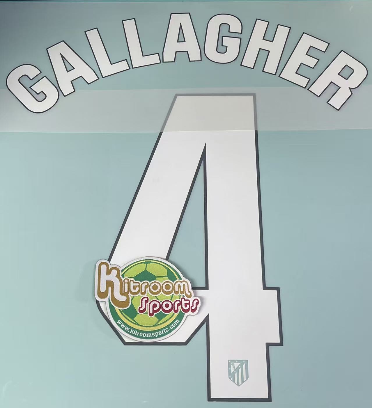 2024-25 Atlético Madrid Home Nameset #4 GALLAGHER