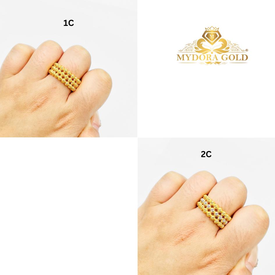 MYDORA Cincin Boba Italian 3 Line (5G) l EMAS 916/22K