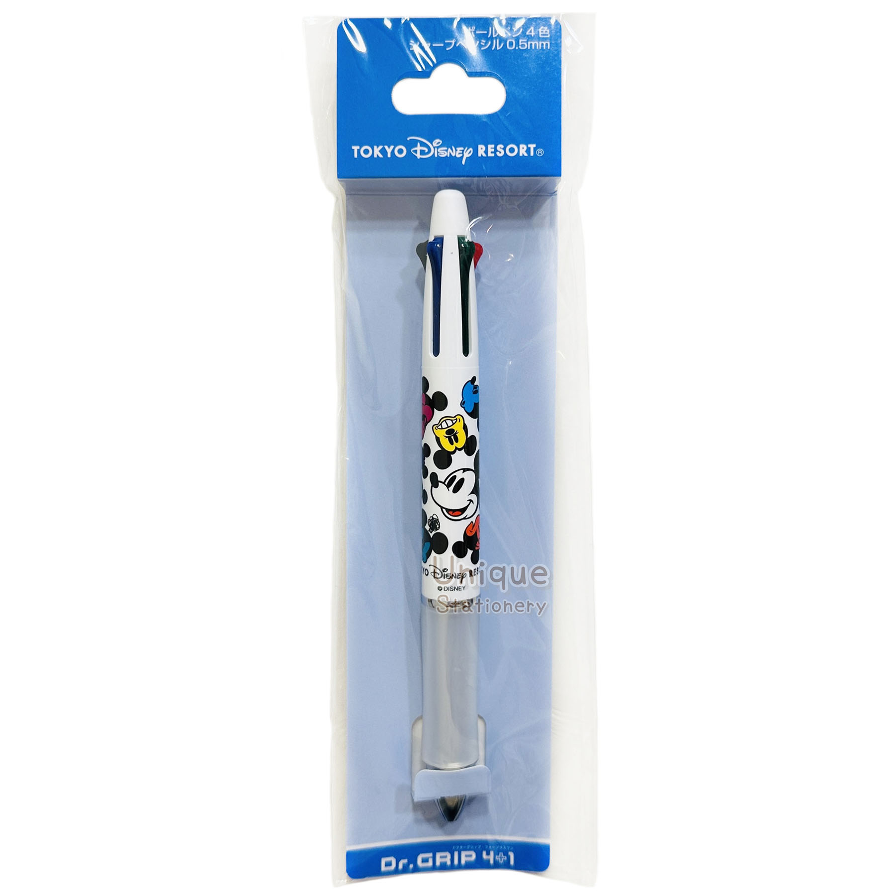 現貨｜【日本 Disney Store 限定】Mickey Mouse 米奇老鼠 Dr.Grip 4+1 日本製 多功能 5用筆 0.7mm 4色原子筆 + 0.5mm 鉛芯筆 059870