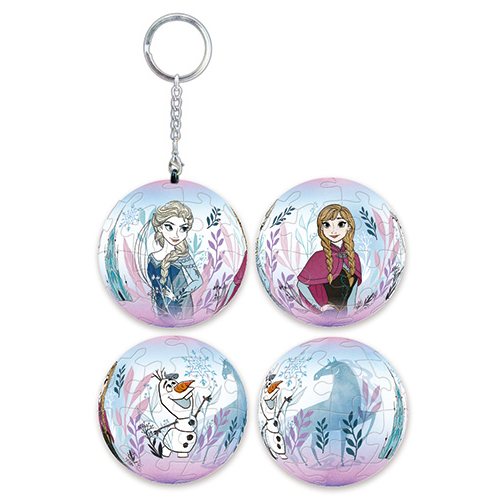 📦訂購 台灣代購 Disney 迪士尼 Frozen 魔雪奇緣 24片球形鎖匙扣拼圖 