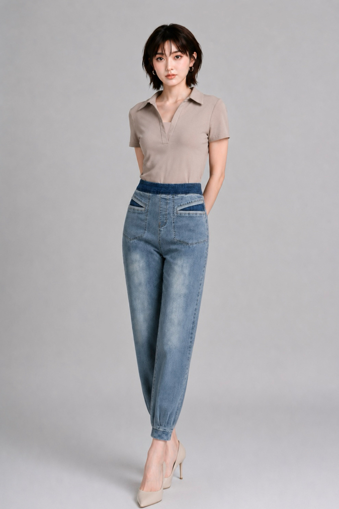 30855 Celeste Chic Collar Knit Top
