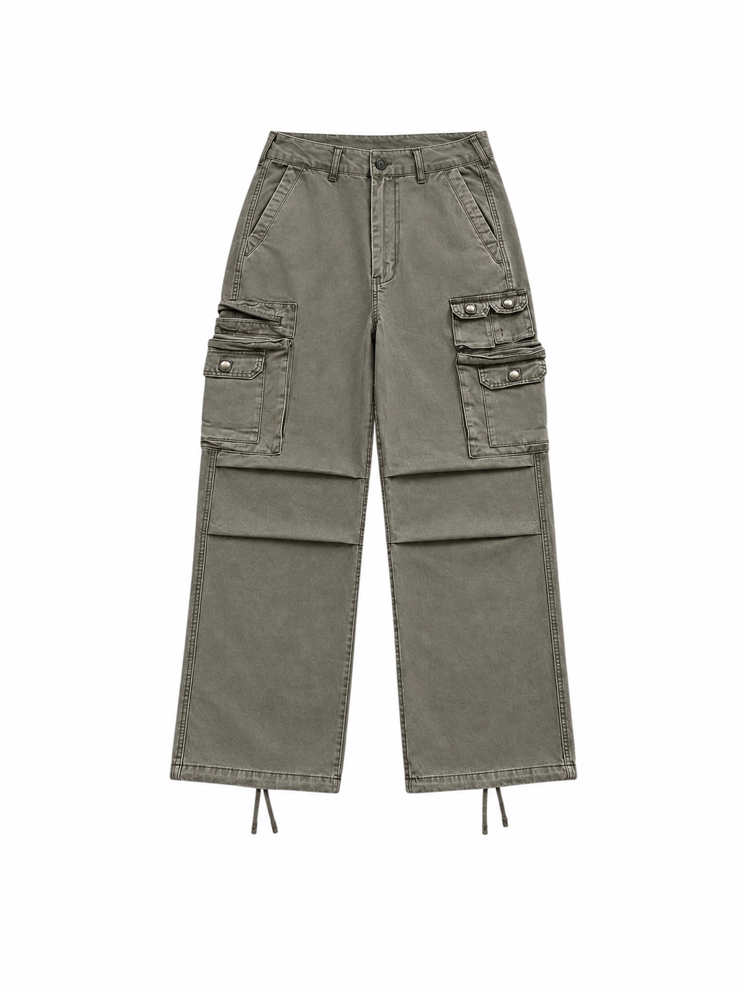Multi-Pocket Wide-Leg Cargo Pants