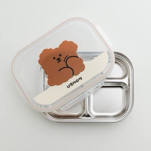 Ubmom萌萌狗不銹鋼防漏餐盒