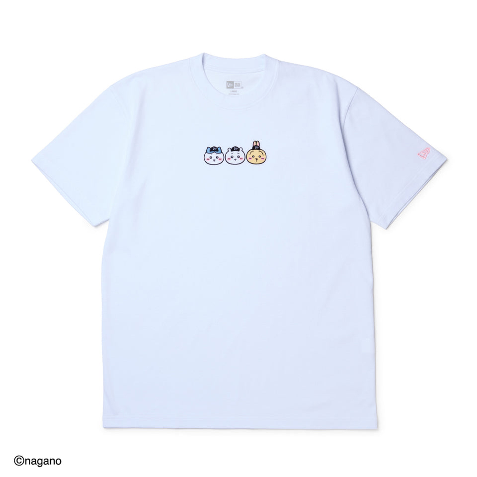 New Era Short-sleeved cotton T-shirt Chiikawa / Chiikawa, Hachiware, Usagi, White