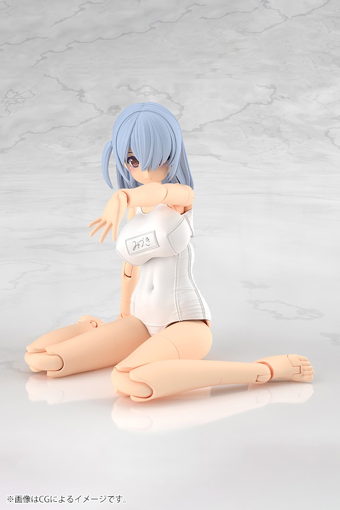 (預訂訂金 $100) (總價 $253) 壽屋 Kotobukiya FRAME ARMS GIRL 美月 Mizuki School Swimsuits White Ver. 模型 (KO08633) (行版)