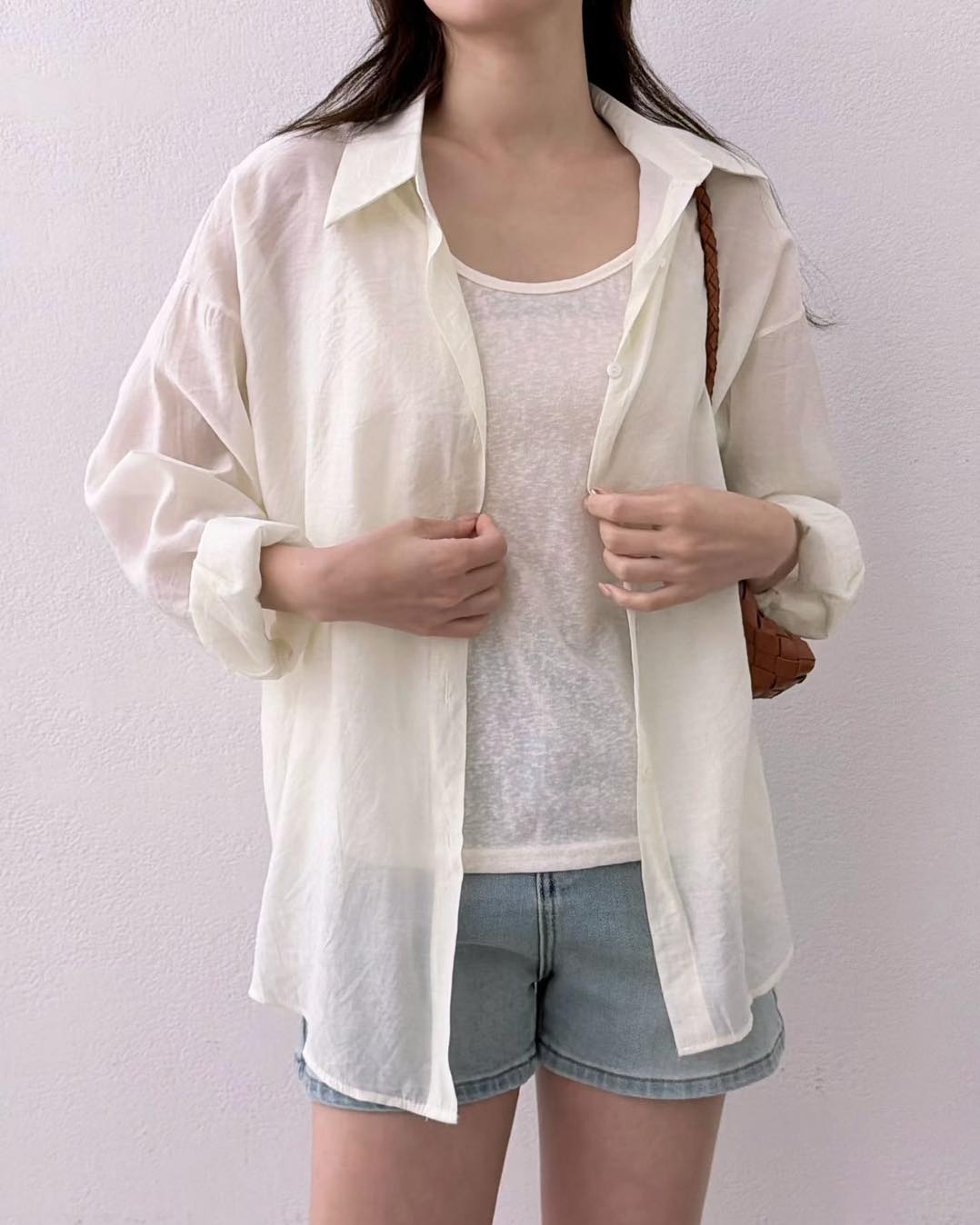 超薄防曬衫+吊帶打底