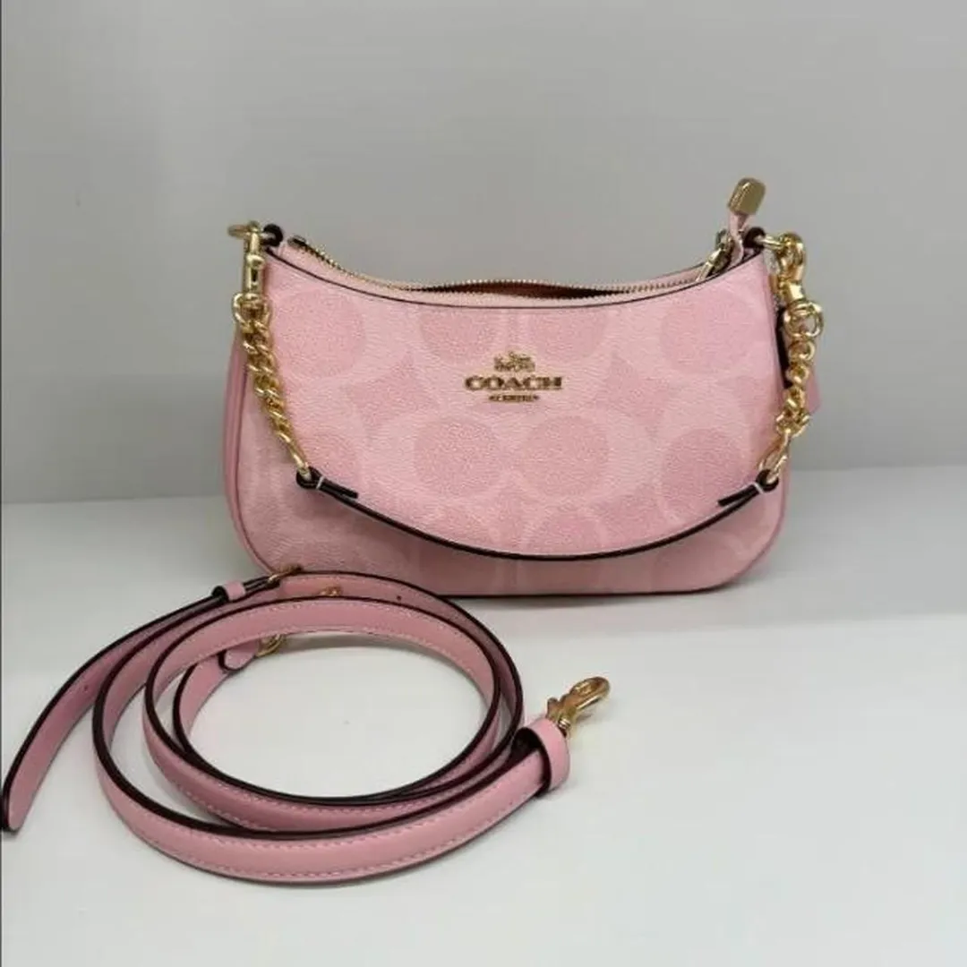 香港現貨-Coach Teri Shoulder Pink Bag