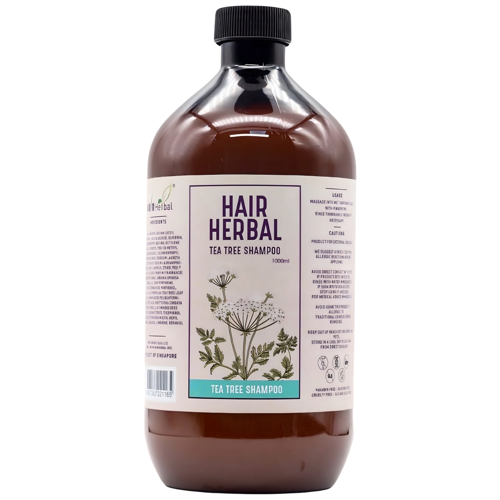 HAIR HERBAL Tea Tree Shampoo 茶樹洗髮水 1000ml （改善頭屑）