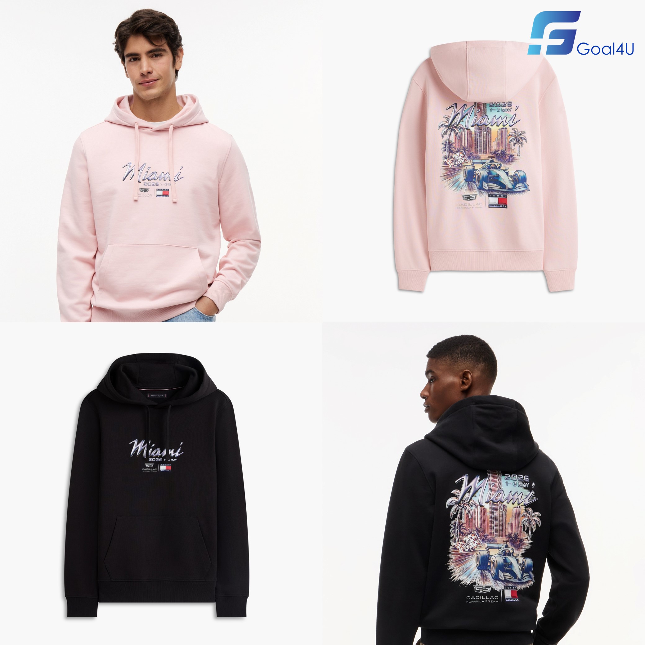 TH x Cadillac F1 Team 凱迪拉克車隊 2026 Miami GP特別版連帽衛衣 (黑/粉) MN00065
