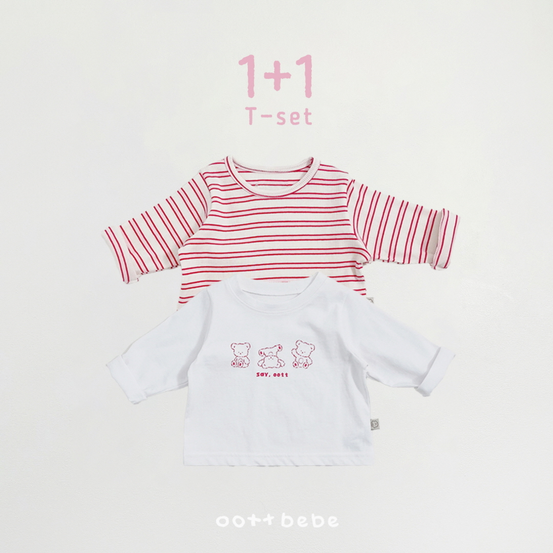 🇰🇷Oottbebe 1+1 tee set