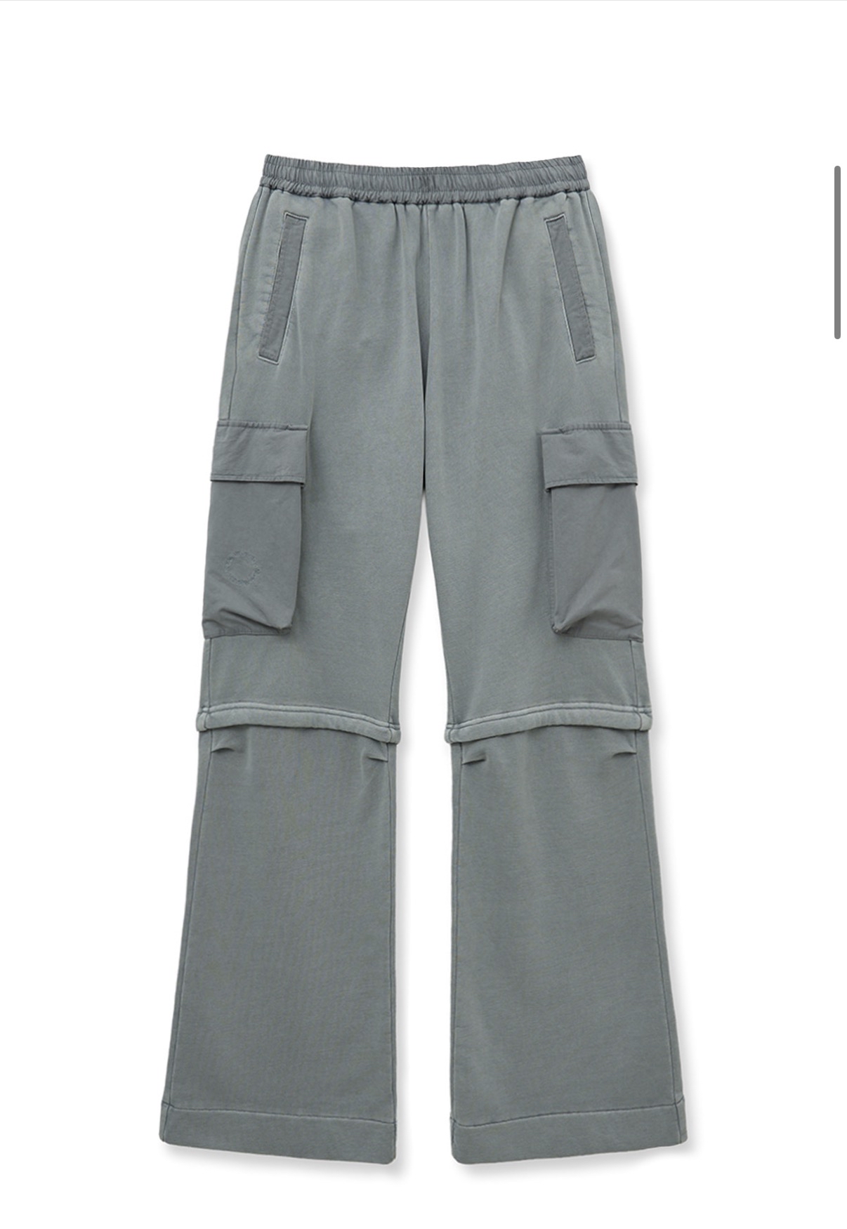 MATIN KIM特價場 PIGMENT DYED CARGO PANTS FOR WOMEN IN LIGHT GREY