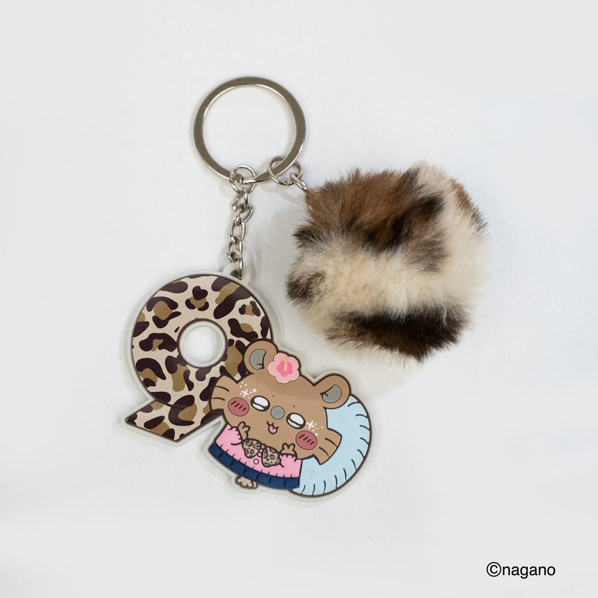 現貨｜Chiikawa ちいかわ x 9090 澀谷辣妹 飛鼠 Momonga 黑皮 日版 毛毛吊飾 鎖匙扣 (NN2294-0410)